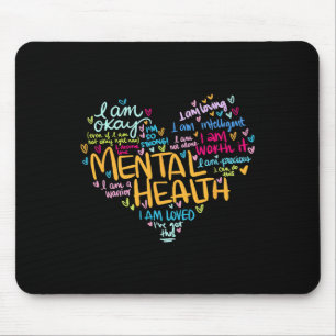Mental Health Awareness Depression Pullover Heart Muismat
