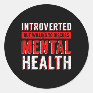 Mental Health Awareness Depression Ronde Sticker