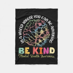 Mental Health Awareness Depression Suicide Prevent Fleece Deken