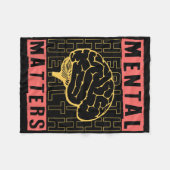 Mental Health Awareness Depression Suicide Prevent Fleece Deken (Voorkant (Horizontaal))