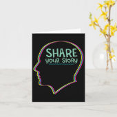 Mental Health Awareness Depression Suicide Prevent Kaart (Gele Bloem)