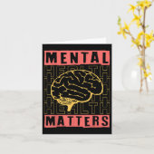 Mental Health Awareness Depression Suicide Prevent Kaart (Gele Bloem)