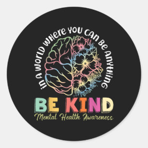 Mental Health Awareness Depression Suicide Prevent Ronde Sticker