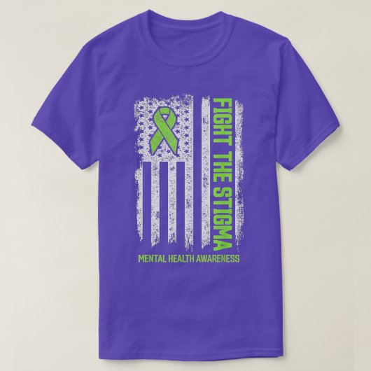 Mental Health Awareness  Fight the Stigma Mental H T-shirt (Design voorkant)