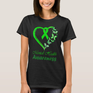 Mental Health Awareness Flower Stigma Support Mann T-shirt