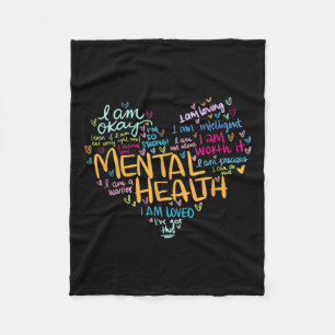 Mental Health Awareness geeft Depressie Fleece Deken