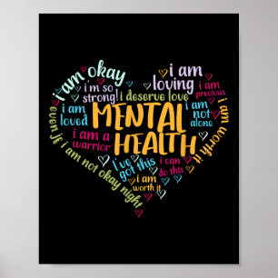 Mental Health Awareness geeft Depressie Poster