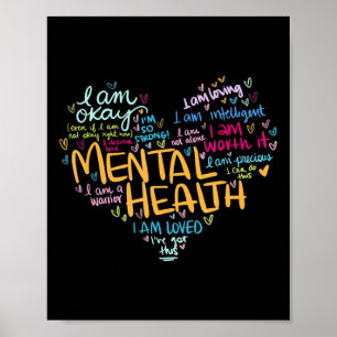 Mental Health Awareness geeft Depressie Poster