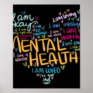 Mental Health Awareness geeft Depressie Poster