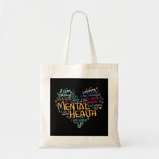 Mental Health Awareness geeft Depressie Tote Bag (Voorkant)
