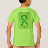 Mental Health Awareness Green Ribbon Angel T-shirt (Achterkant)