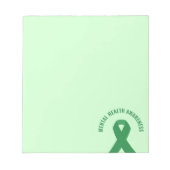 Mental Health Awareness Green Ribbon Notitieblok (Voorkant)
