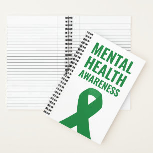 Mental Health Awareness Green Ribbon Notitieboek