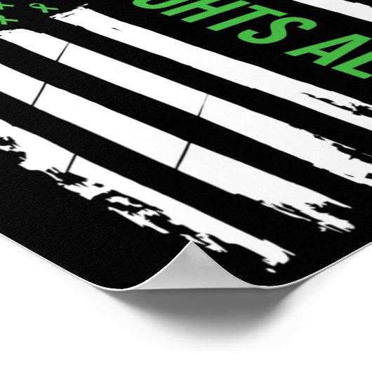 Mental Health Awareness Green Ribbon Poster (Hoek)