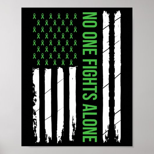 Mental Health Awareness Green Ribbon Poster (Voorkant)