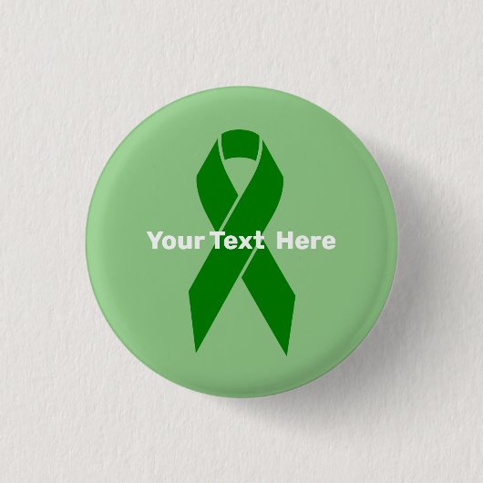 Mental Health Awareness Green Ribbon Ronde Button 3,2 Cm (Voorkant)