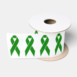 Mental Health Awareness Green Ribbon Satijnen Lint