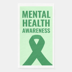 Mental Health Awareness Green Ribbon Servet