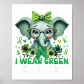 Mental Health Awareness Green Ribbon voor de Warri Poster (Voorkant)
