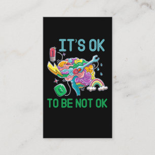 Mental Health Awareness Kinder Colorful Brain Visitekaartje
