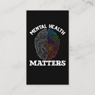 Mental Health Awareness Kinder Colorful Brain Visitekaartje