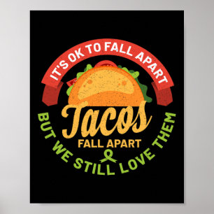 Mental Health Awareness Maand Fun Tacos Herfst Apa Poster