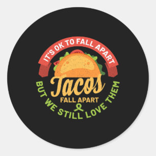 Mental Health Awareness Maand Fun Tacos Herfst Apa Ronde Sticker