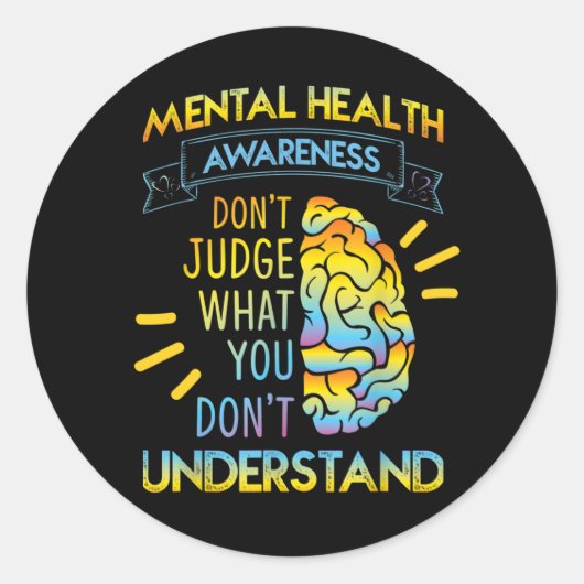 Mental Health Awareness Maand | Kies om te leven Ronde Sticker (Voorkant)