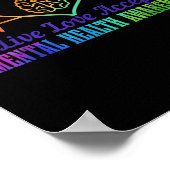 Mental Health Awareness Maand Live Liefde Acceptee Poster (Hoek)