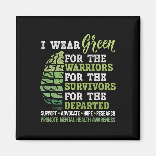 Mental Health Awareness Matters Support I Draag GR Magneet (Voorkant)