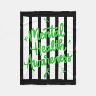 Mental Health Awareness Mens Women Mental Health Fleece Deken
