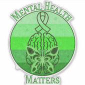 Mental Health Awareness Mental Health Retro Sunset Sticker (Voorkant)