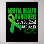 Mental Health Awareness Mental Health Ribbon Poster (Voorkant)