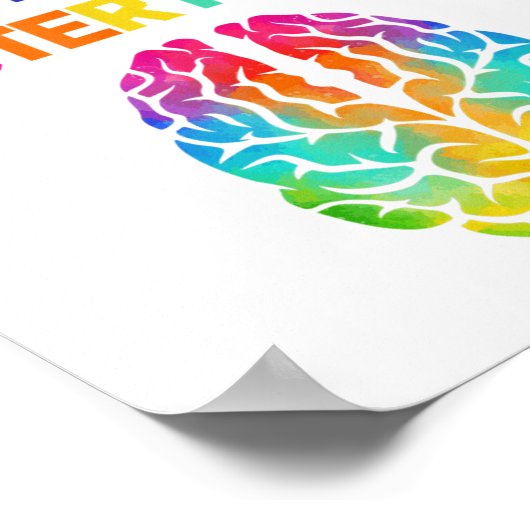 Mental Health Awareness Month geestelijke gezondhe Poster (Hoek)