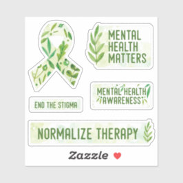 Mental Health Awareness pack - groen lint Sticker