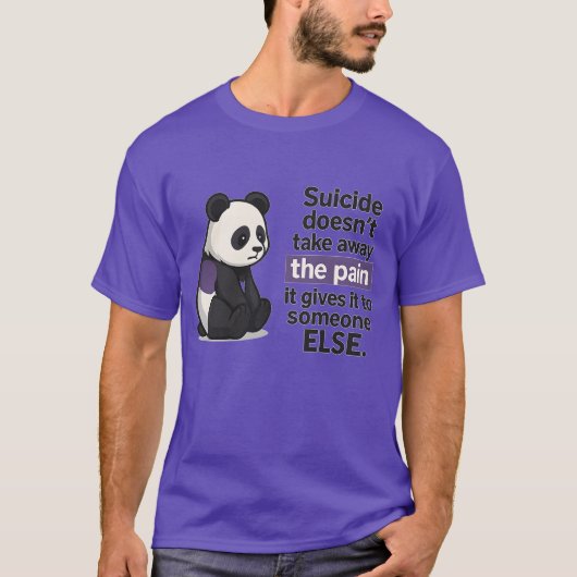 Mental Health Awareness Panda T-shirt (Voorkant)