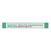 Mental Health Awareness Patroon Ribbon Grosgrain Lint (Voorkant)