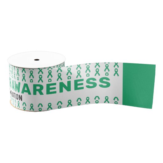 Mental Health Awareness Patroon Ribbon Grosgrain Lint (Spoel)