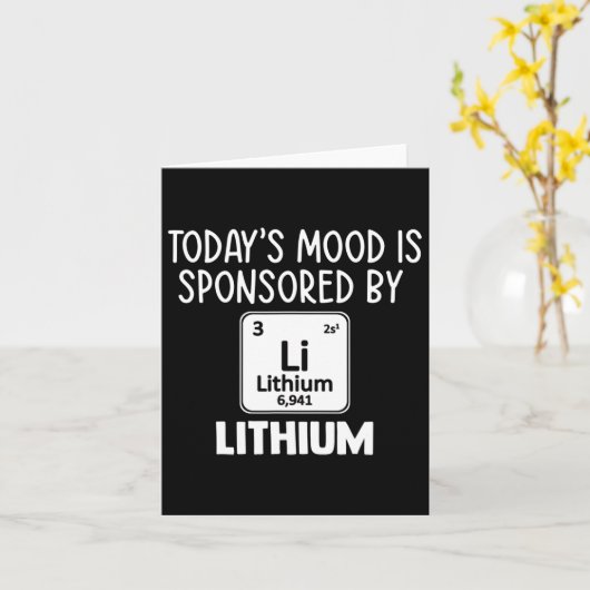 Mental Health Awareness Quote T-shirt Lithiumeleme Kaart (Gele Bloem)