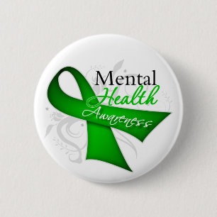 Mental Health Awareness Ribbon Ronde Button 5,7 Cm