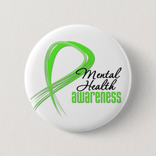 Mental Health Awareness Ribbon Ronde Button 5,7 Cm (Voorkant)