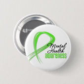 Mental Health Awareness Ribbon Ronde Button 5,7 Cm (Voorkant /achterkant)
