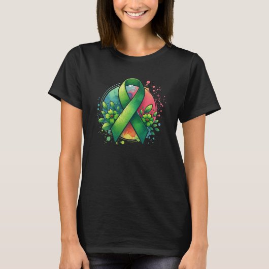 Mental Health Awareness Ribbon T-shirt (Voorkant)
