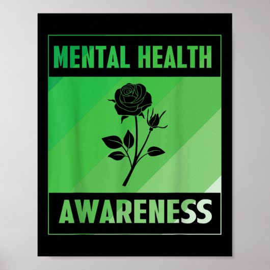Mental Health Awareness Roos Poster (Voorkant)