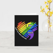 Mental Health Awareness Semicolon LGBTQ Zelfmoord  Kaart (Gele Bloem)