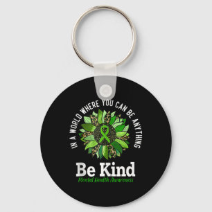 Mental Health Awareness Shirt Be Kind Zonnebloem G Sleutelhanger