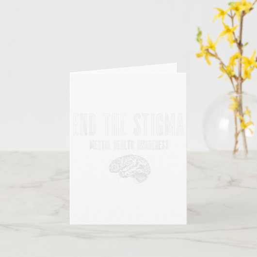 Mental Health Awareness Shirt - Groen Einde De Sti Kaart (Gele Bloem)