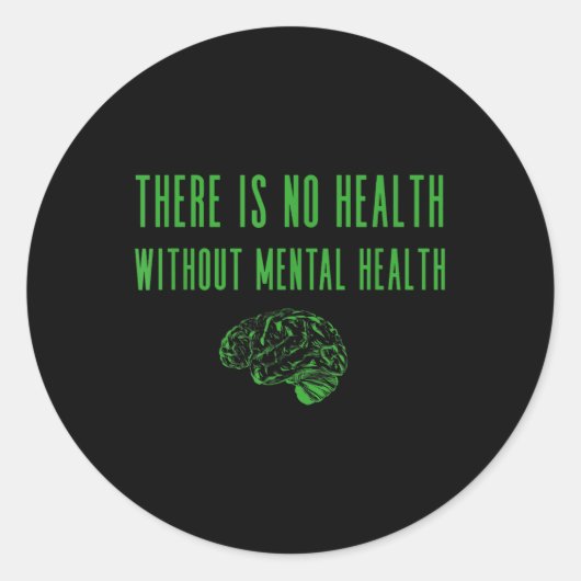 Mental Health Awareness Shirt - Groen Einde De Sti Ronde Sticker (Voorkant)