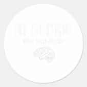 Mental Health Awareness Shirt - Groen Einde De Sti Ronde Sticker (Voorkant)