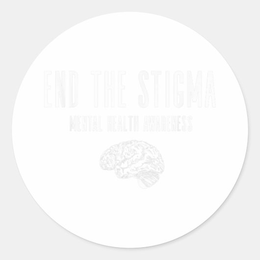 Mental Health Awareness Shirt - Groen Einde De Sti Ronde Sticker (Voorkant)